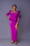 Purple long gown